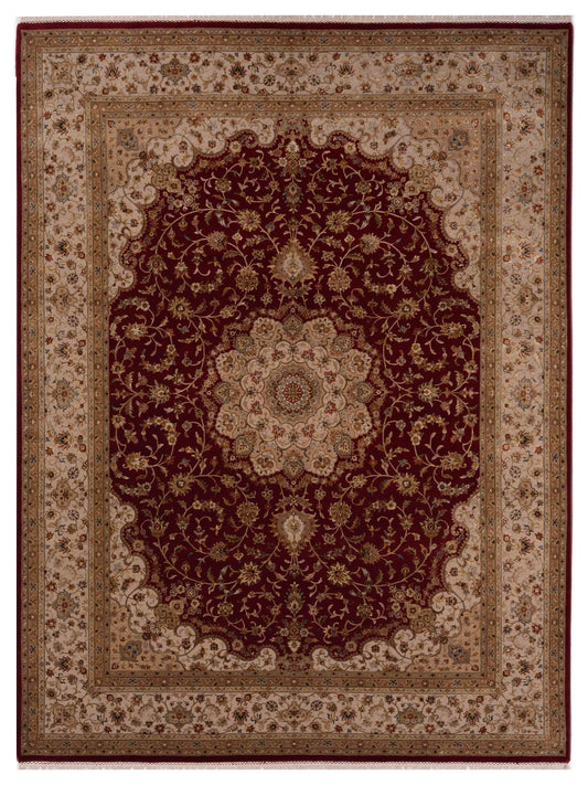 Rajpur Imperial Silk 127194 Red Traditional Hand Knotted Rug