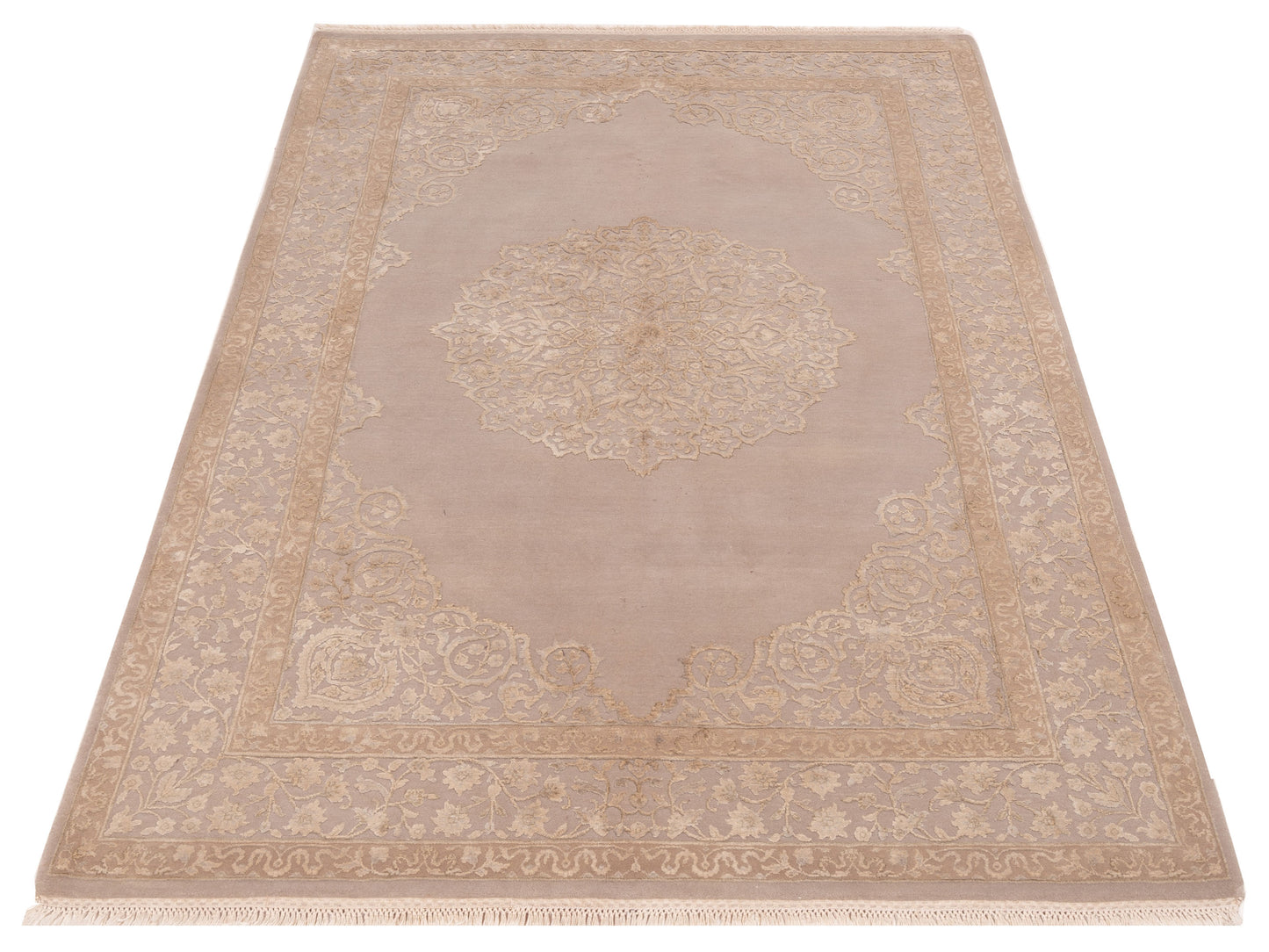 Rajpur Imperial Silk 127207 Gray  Traditional Hand Knotted Rug