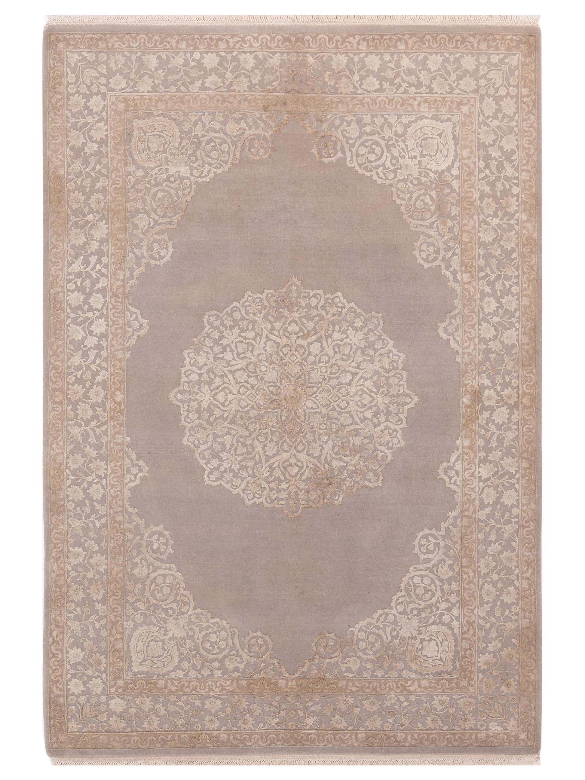 Rajpur Imperial Silk 127207 Gray Traditional Hand Knotted Rug