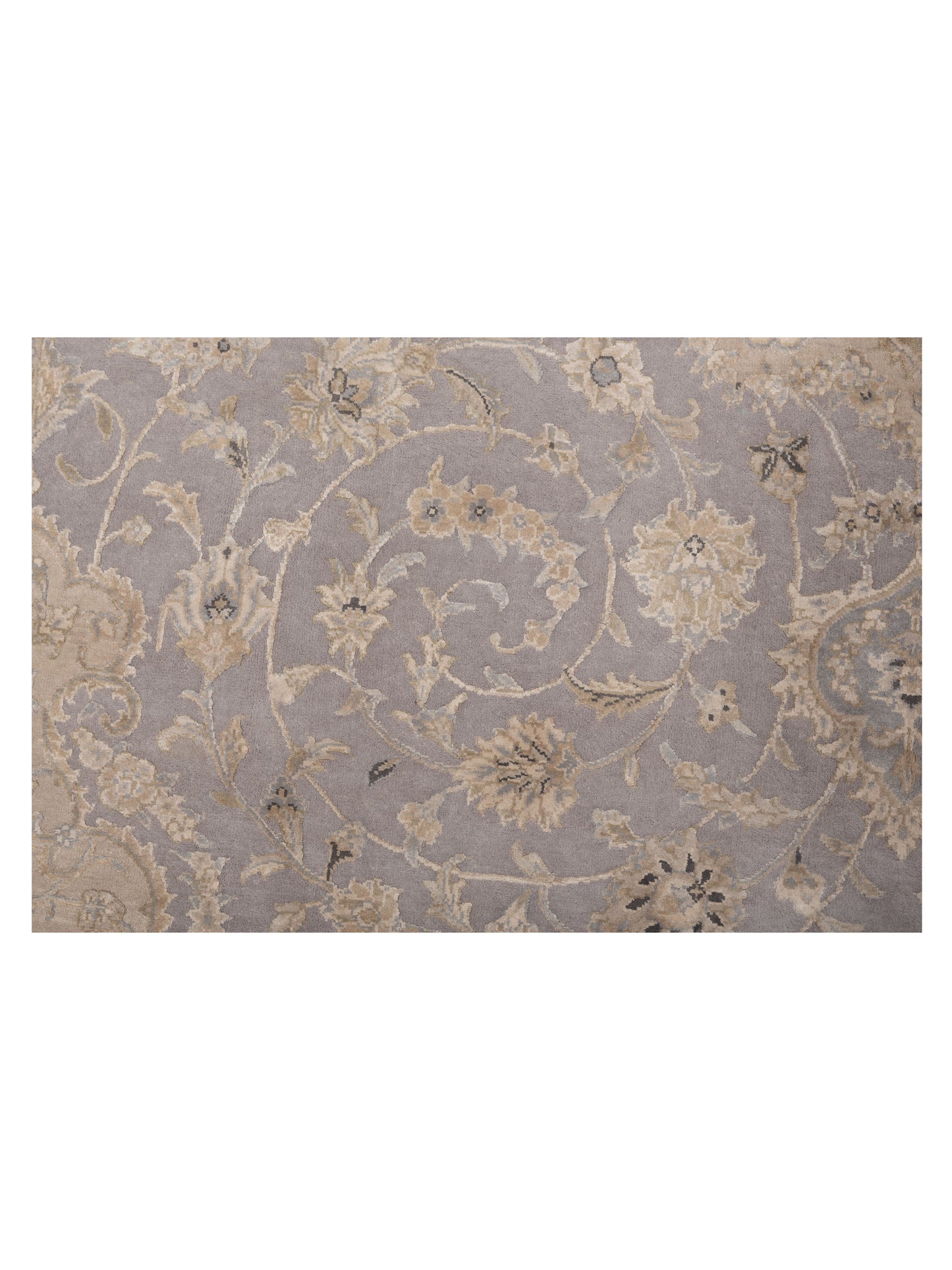 Rajpur Imperial Silk 127208 Silver Silver Traditional Hand Knotted Rug