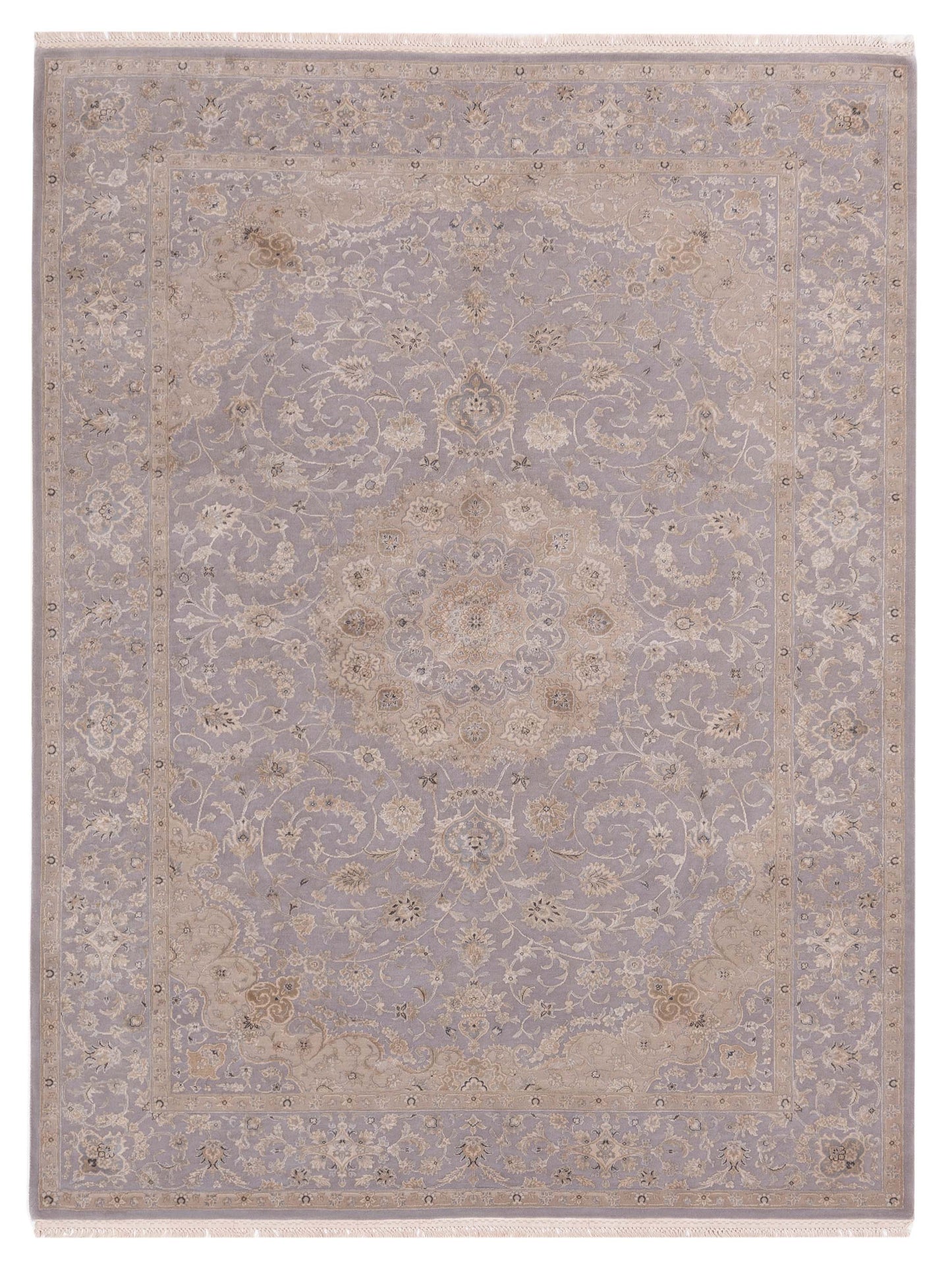 Rajpur Imperial Silk 127208 Silver Traditional Hand Knotted Rug