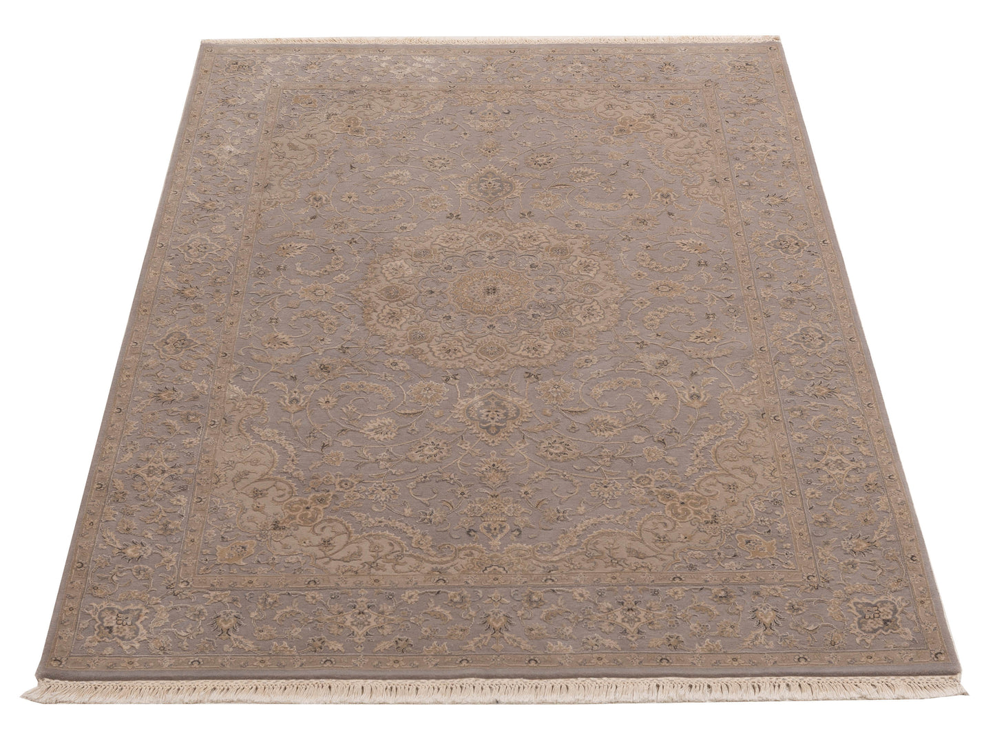 Rajpur Imperial Silk 127220 Silver  Traditional Hand Knotted Rug