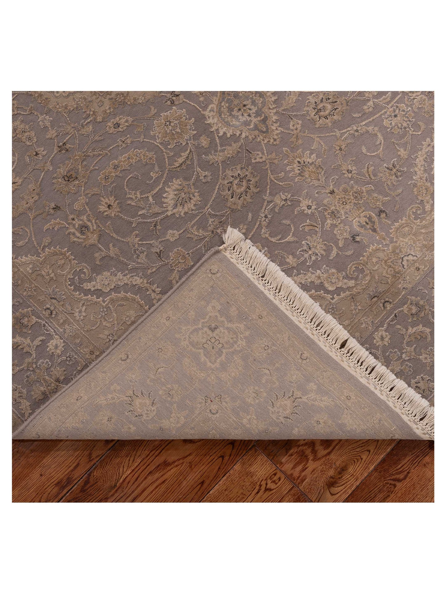 Rajpur Imperial Silk 127220 Silver  Traditional Hand Knotted Rug