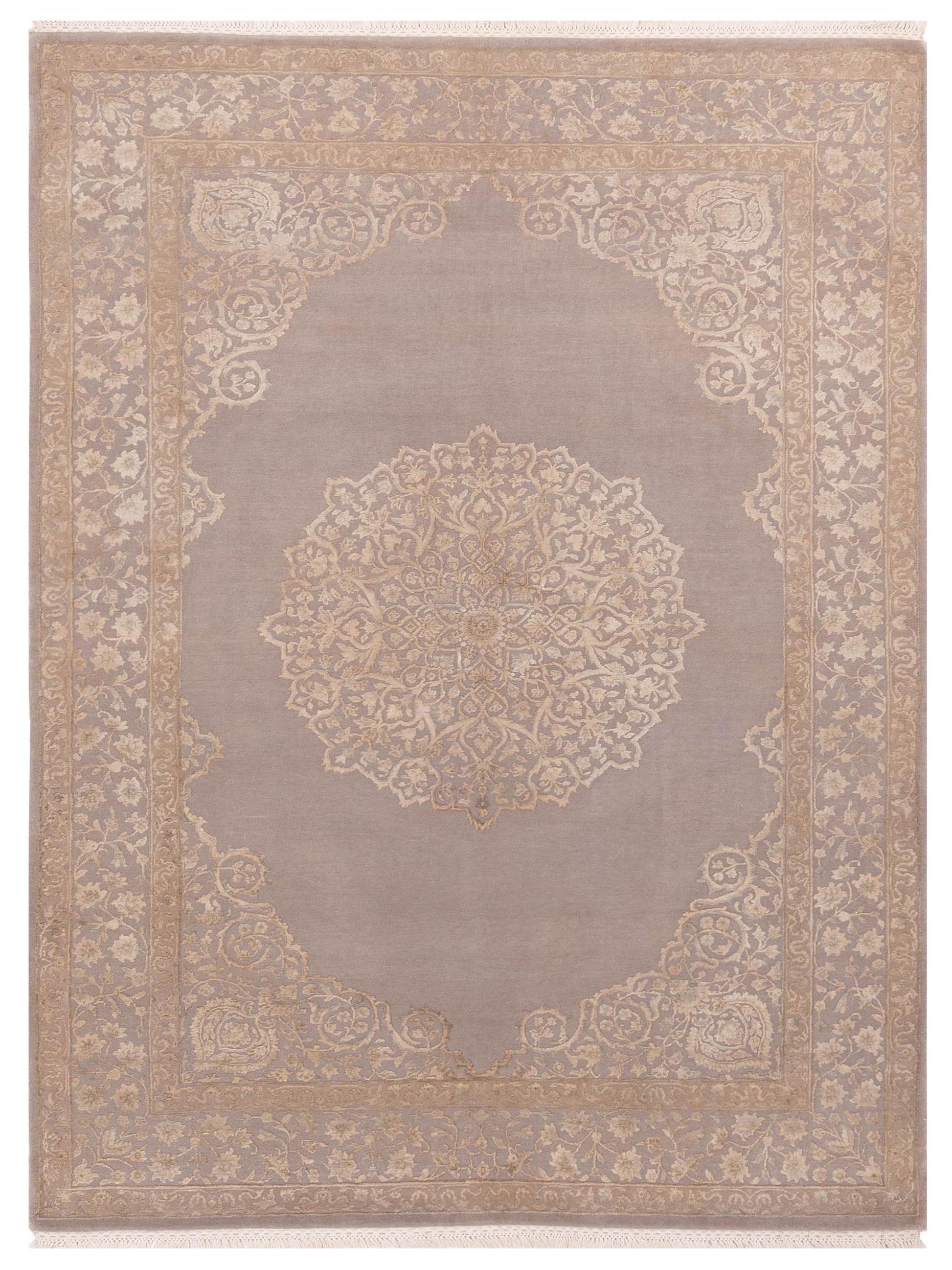 Rajpur Imperial Silk 127222 Silver Traditional Hand Knotted Rug