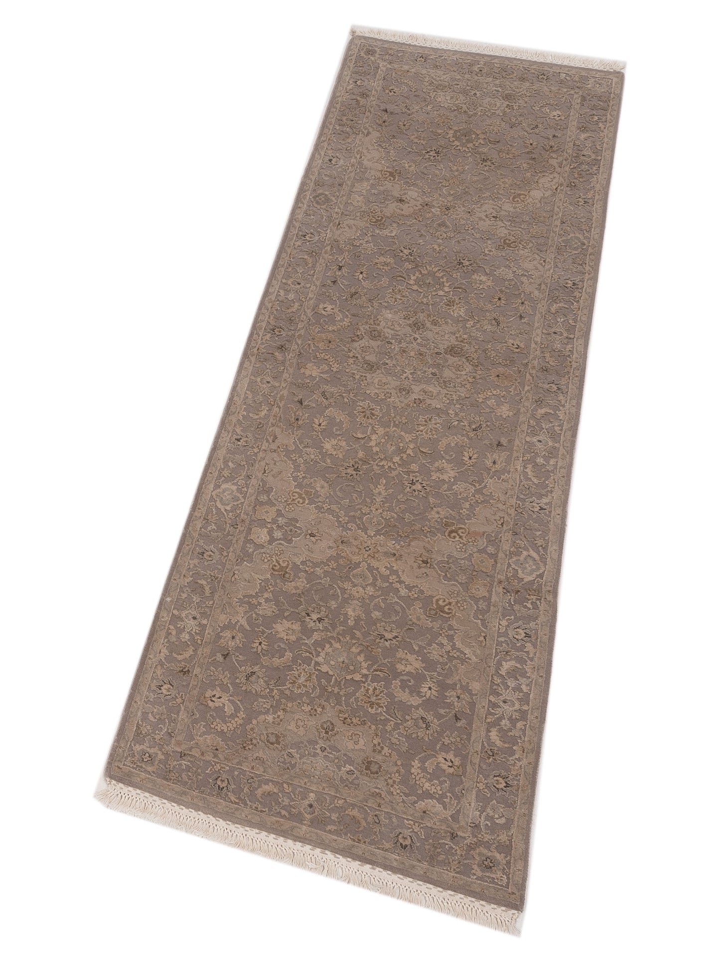 Rajpur Imperial Silk 127346 Gray Gray Traditional Hand Knotted Rug