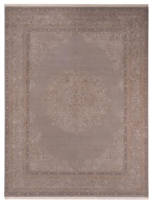 Rajpur Imperial Silk 127353 Silver Traditional Hand Knotted Rug