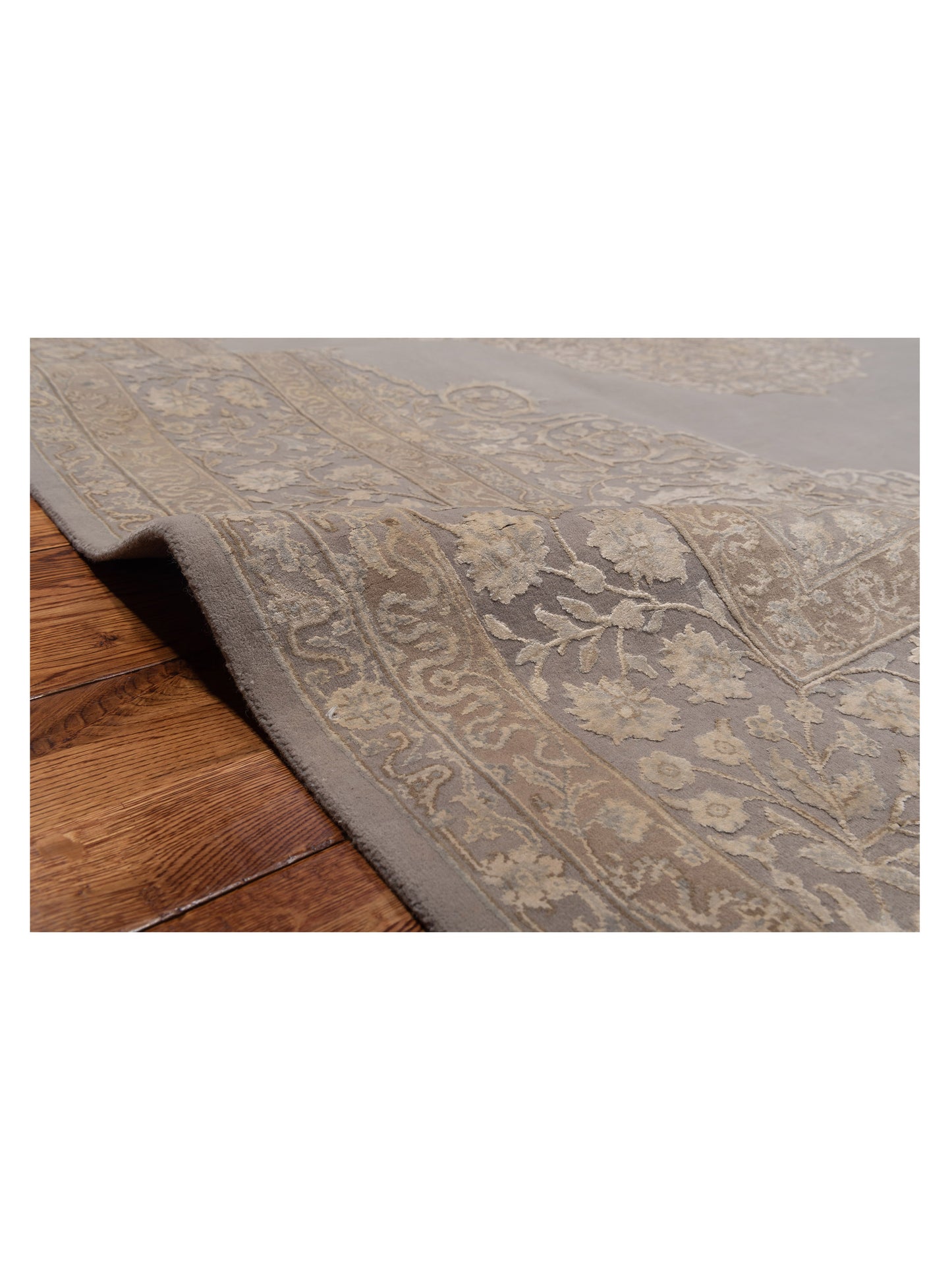 Rajpur Imperial Silk 127355 Silver  Traditional Hand Knotted Rug