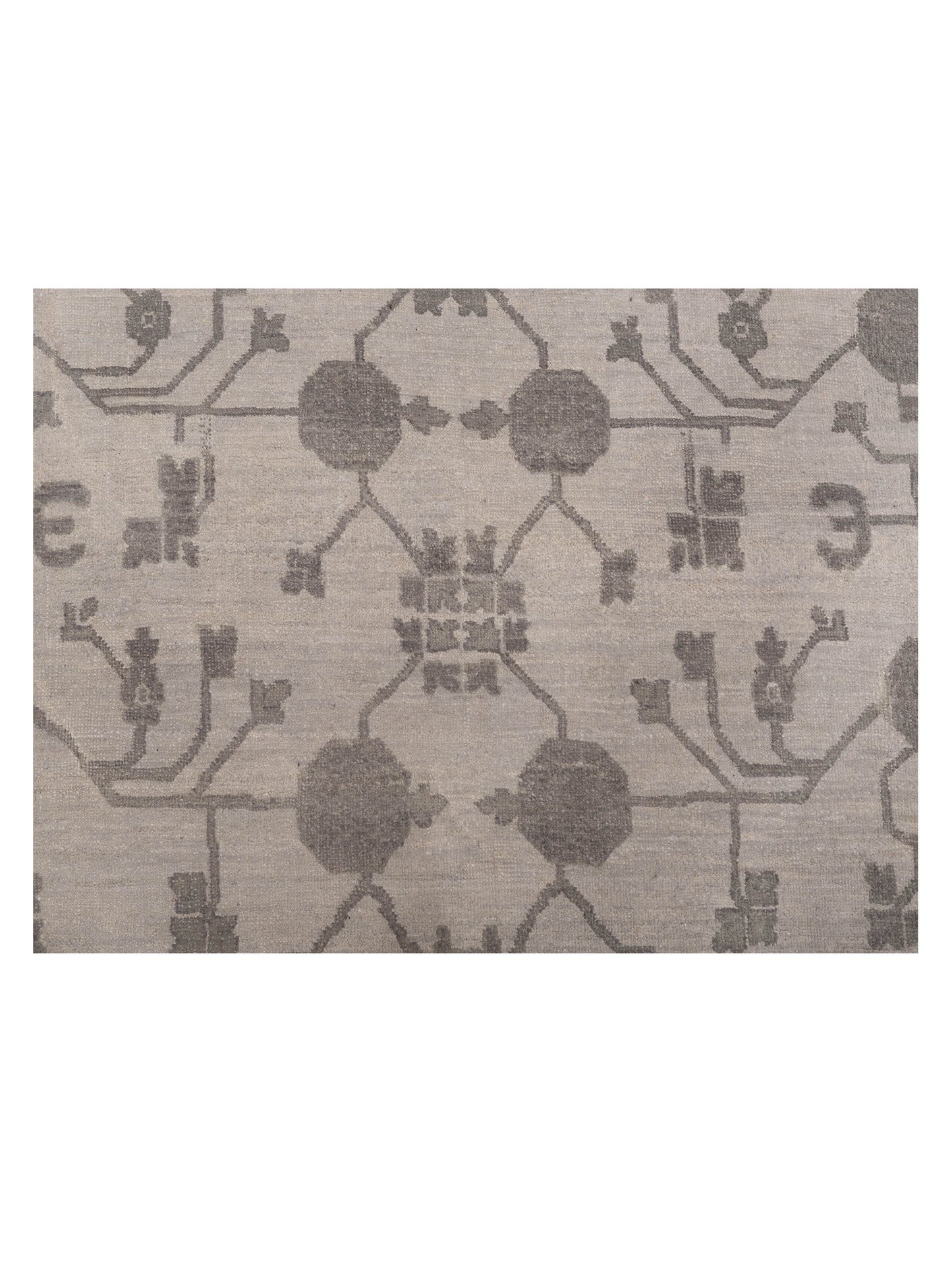 Rajpur Platinum 127386 Ivory Silver Traditional Hand Knotted Rug