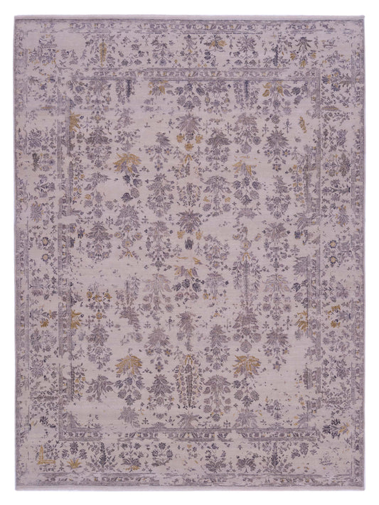 Rajpur Mastersilk 127396 Silver Transitional Hand Knotted Rug