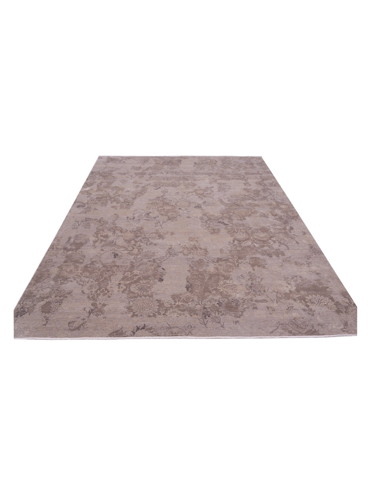 Rajpur Mastersilk 127400 Gray Gray Transitional Hand Knotted Rug