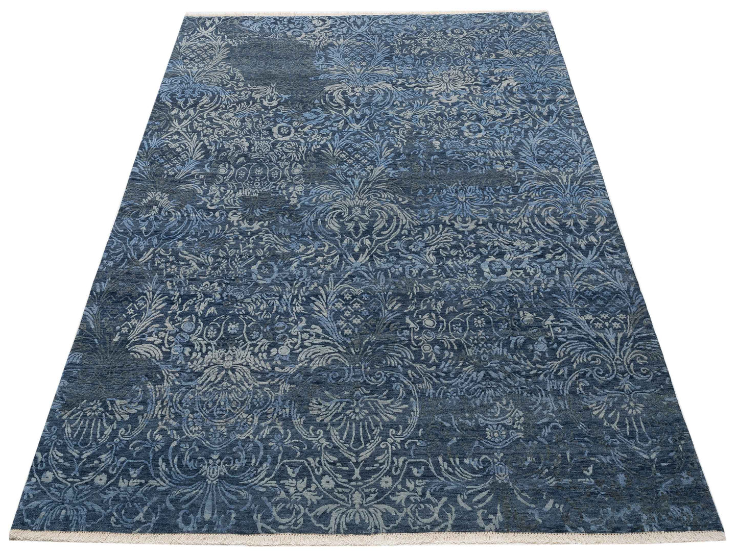 Siena Tibetino 127416 Blue  Contemporary Hand Knotted Rug