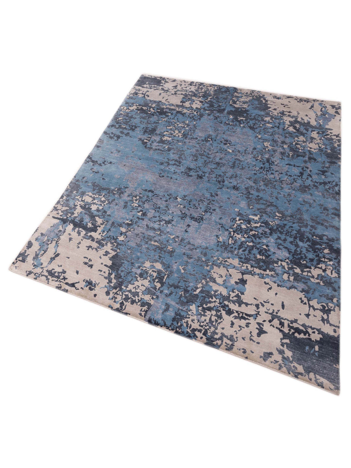 Siena Tibetino 127454 Blue Gray  Contemporary Hand Knotted Rug