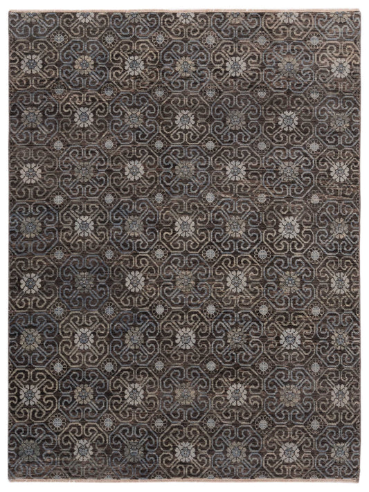 Rajpur Agra 127526 Brown Transitional Hand Knotted Rug