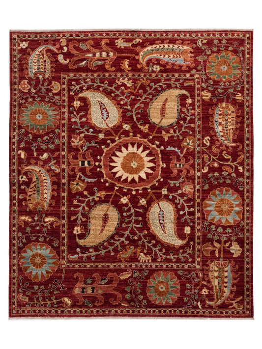 Nomad Akcha 127685 Red Traditional Hand Knotted Rug