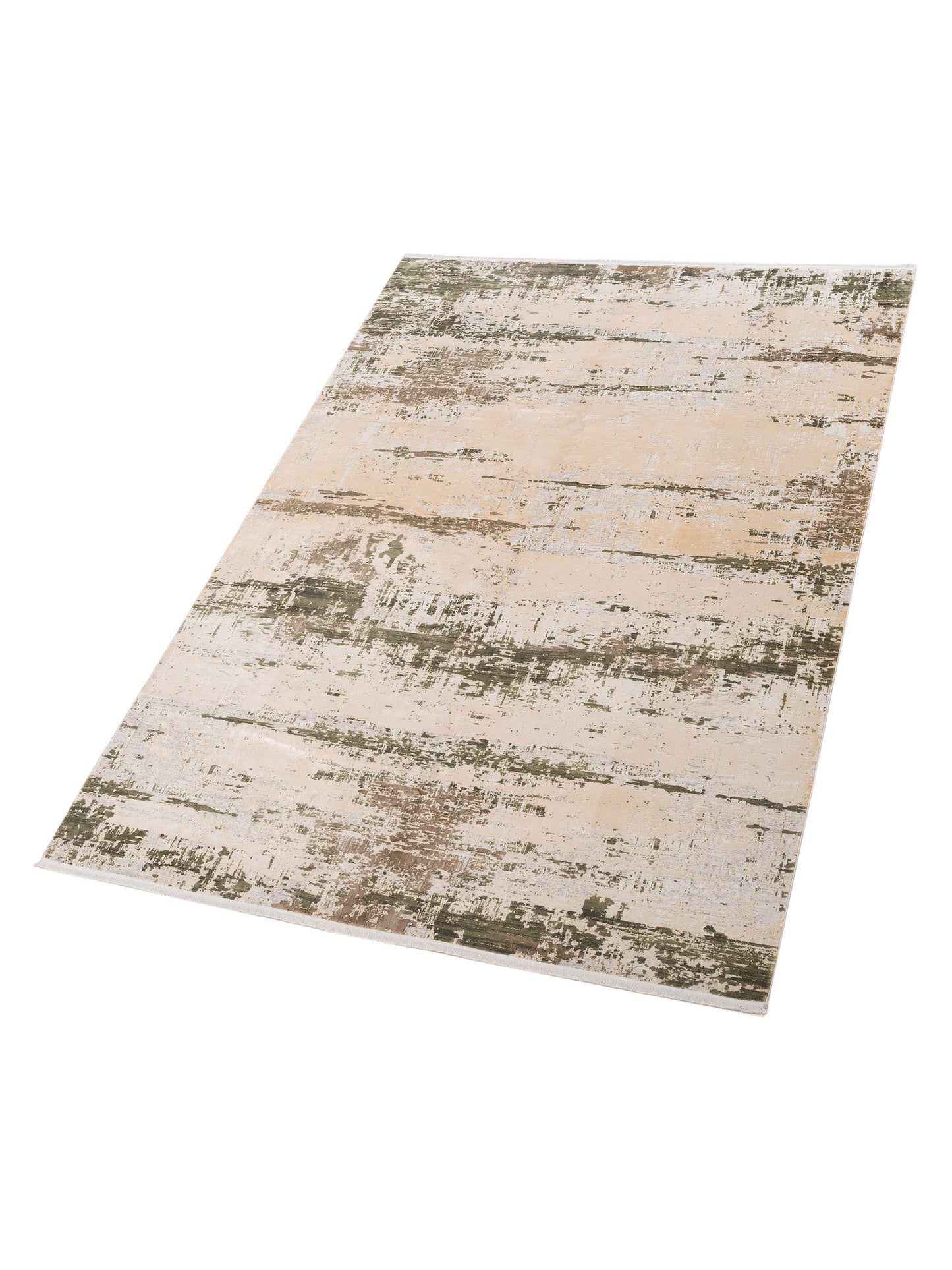 Bergamo Palermo 128030 Beige Green Contemporary Machine Made Rug