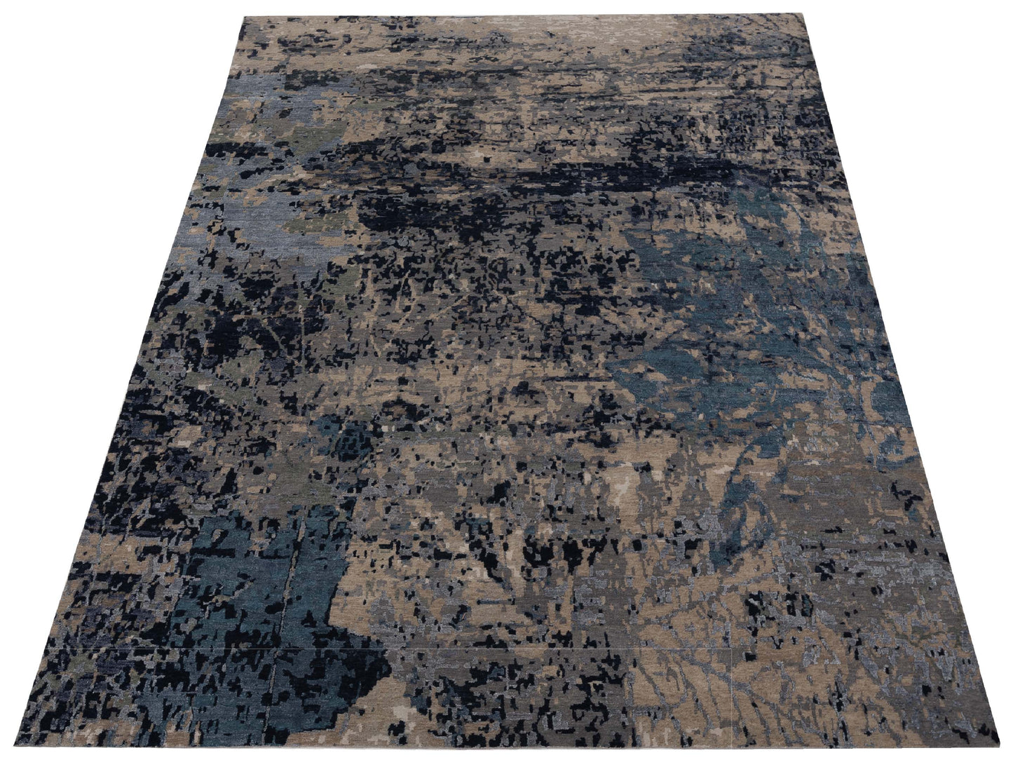 Siena Tibetino 128052 Silver Gray Contemporary Hand Knotted Rug