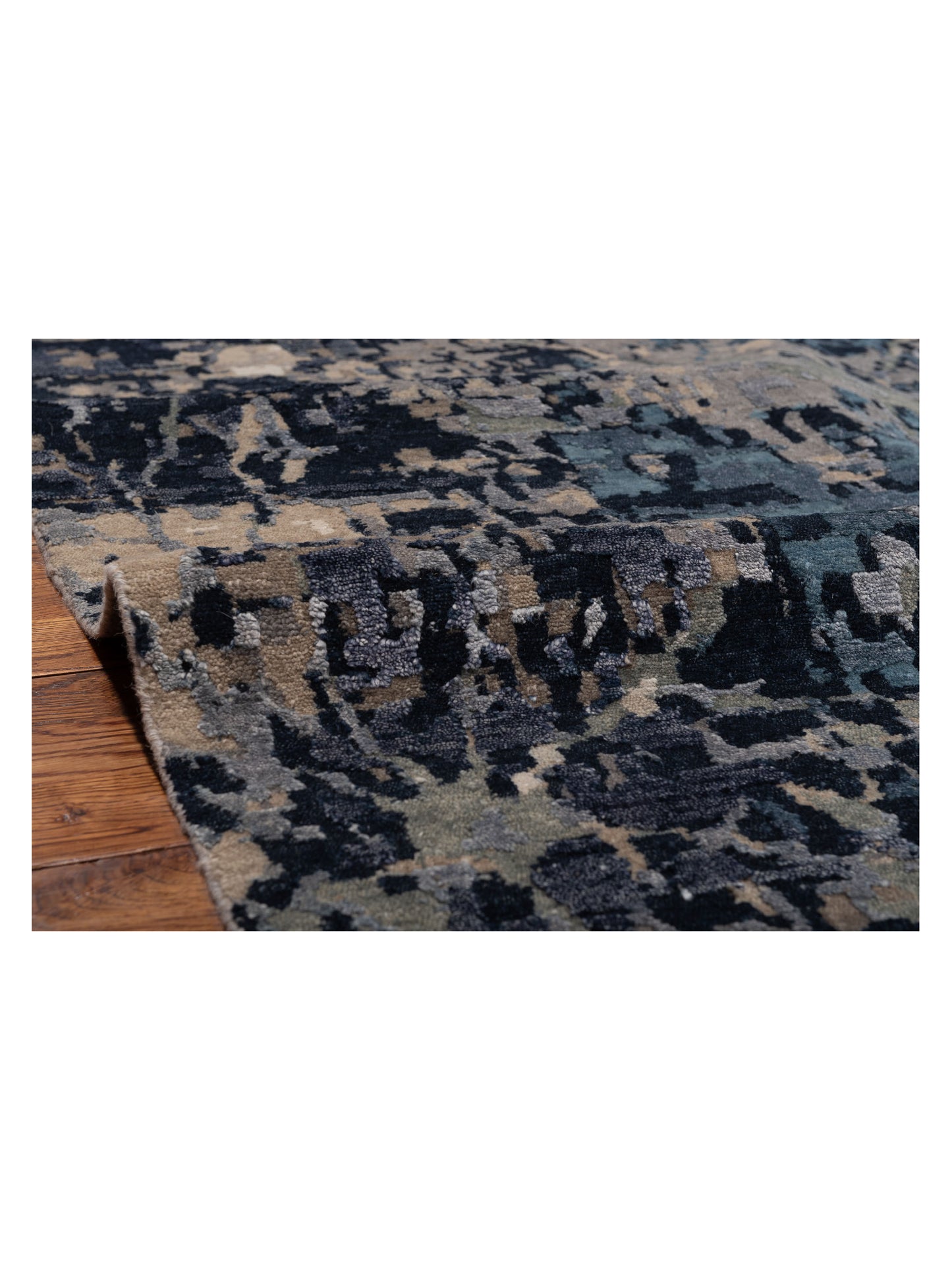 Siena Tibetino 128052 Silver Gray Contemporary Hand Knotted Rug