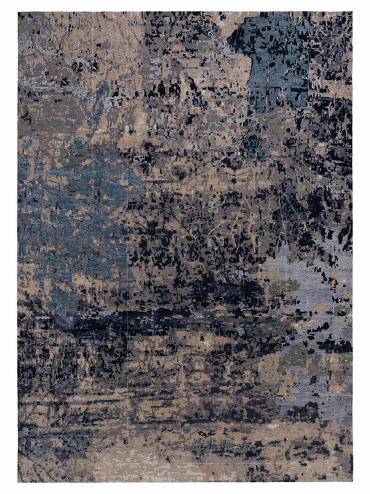 Siena Tibetino 128052 Silver Contemporary Hand Knotted Rug