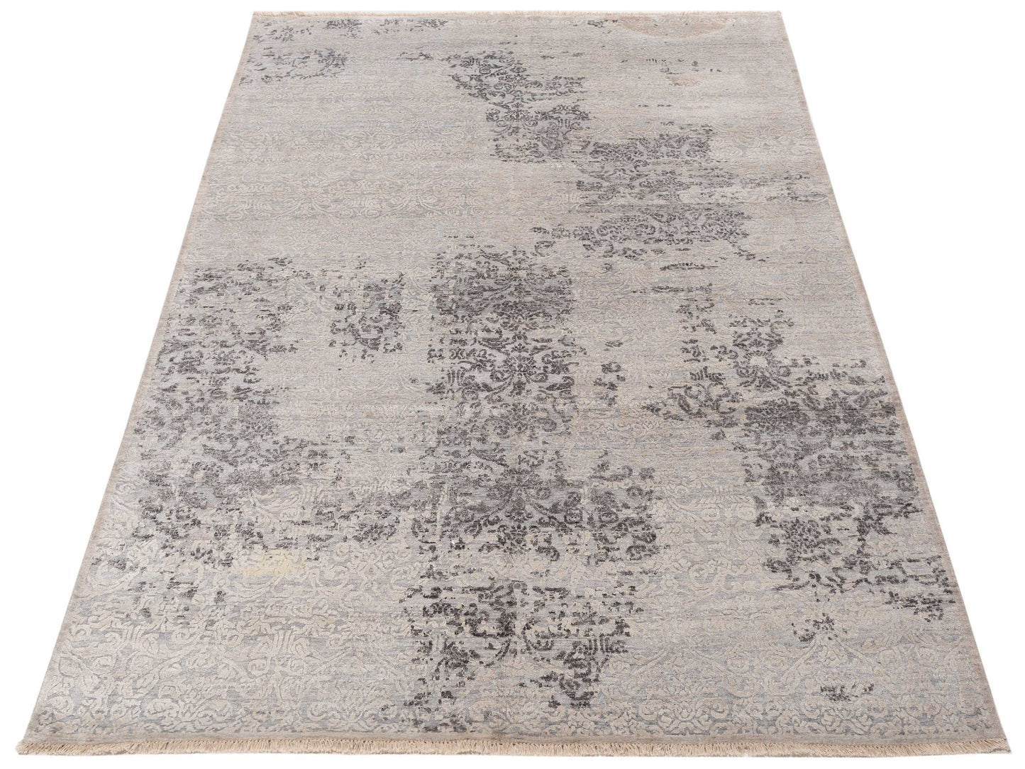 Siena Tibetino 128076 Silver Gray  Contemporary Hand Knotted Rug