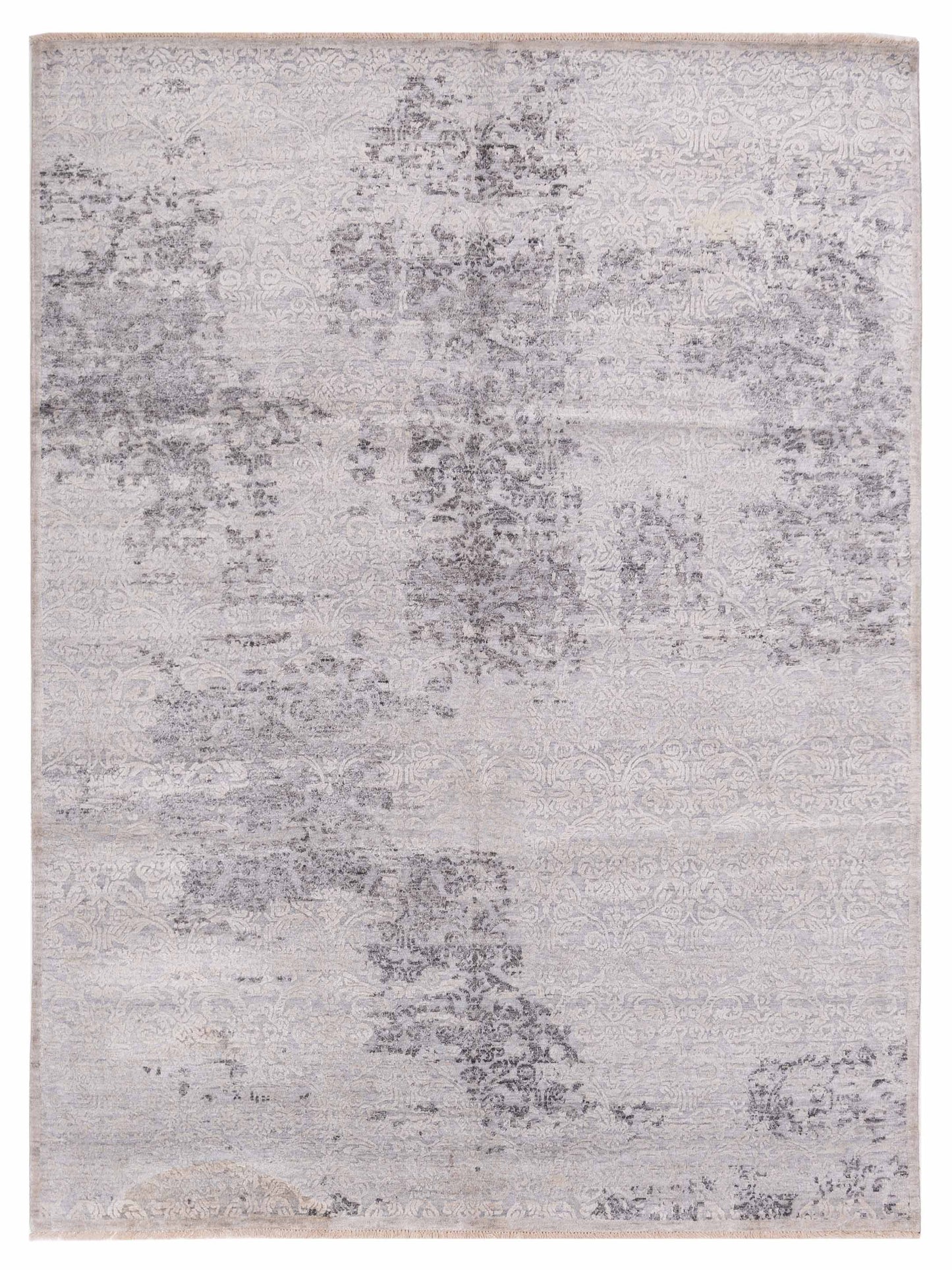 Siena Tibetino 128076 Silver Gray Contemporary Hand Knotted Rug