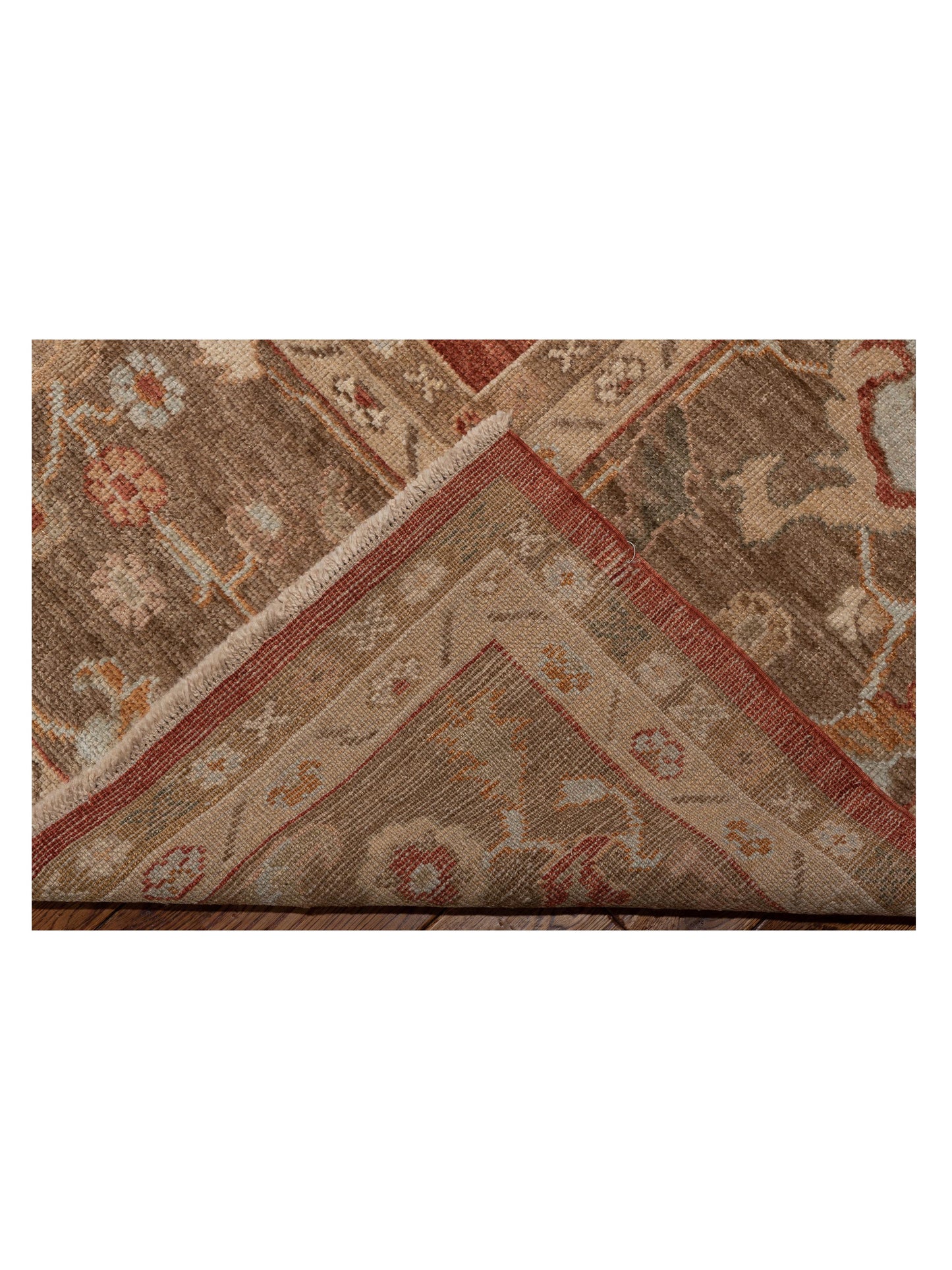 Authentic Angora Oushak Serap
 Rust Brown Traditional Hand Knotted Rug