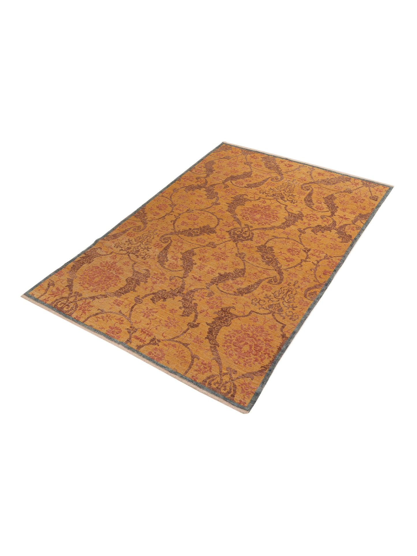 Pasha Defne Orchid Gold Gold Transitional Hand Knotted Rug