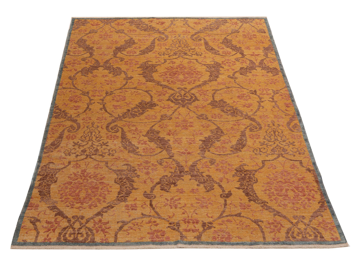 Pasha Defne Orchid Gold Gold Transitional Hand Knotted Rug