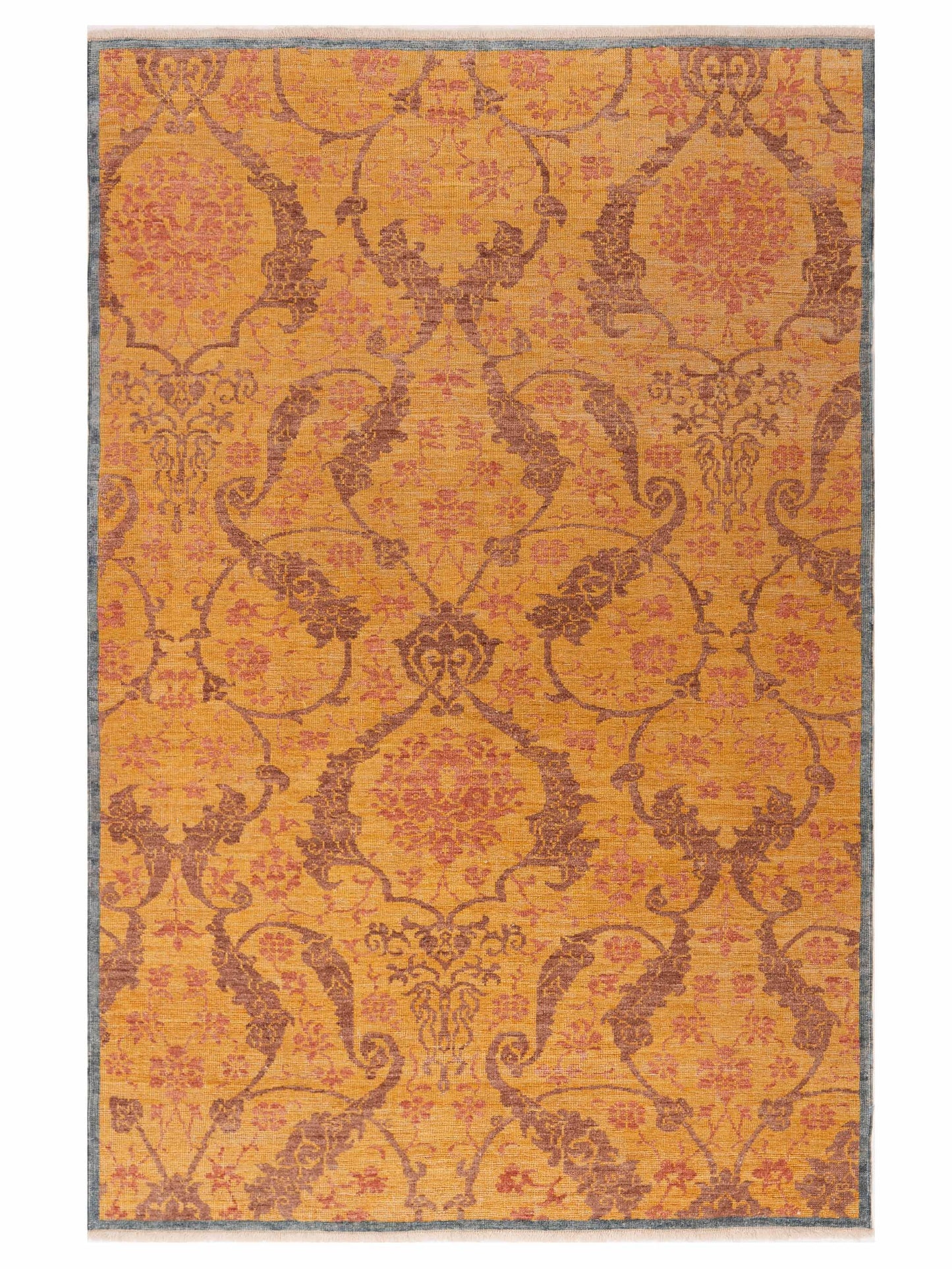 Pasha Defne Orchid Gold Transitional Hand Knotted Rug