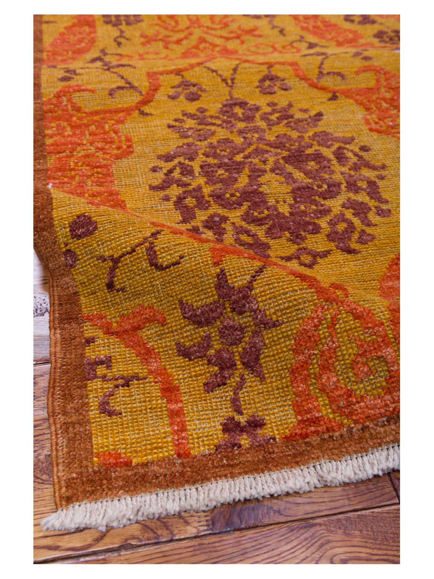 Pasha Defne Orchid Gold Gold Transitional Hand Knotted Rug