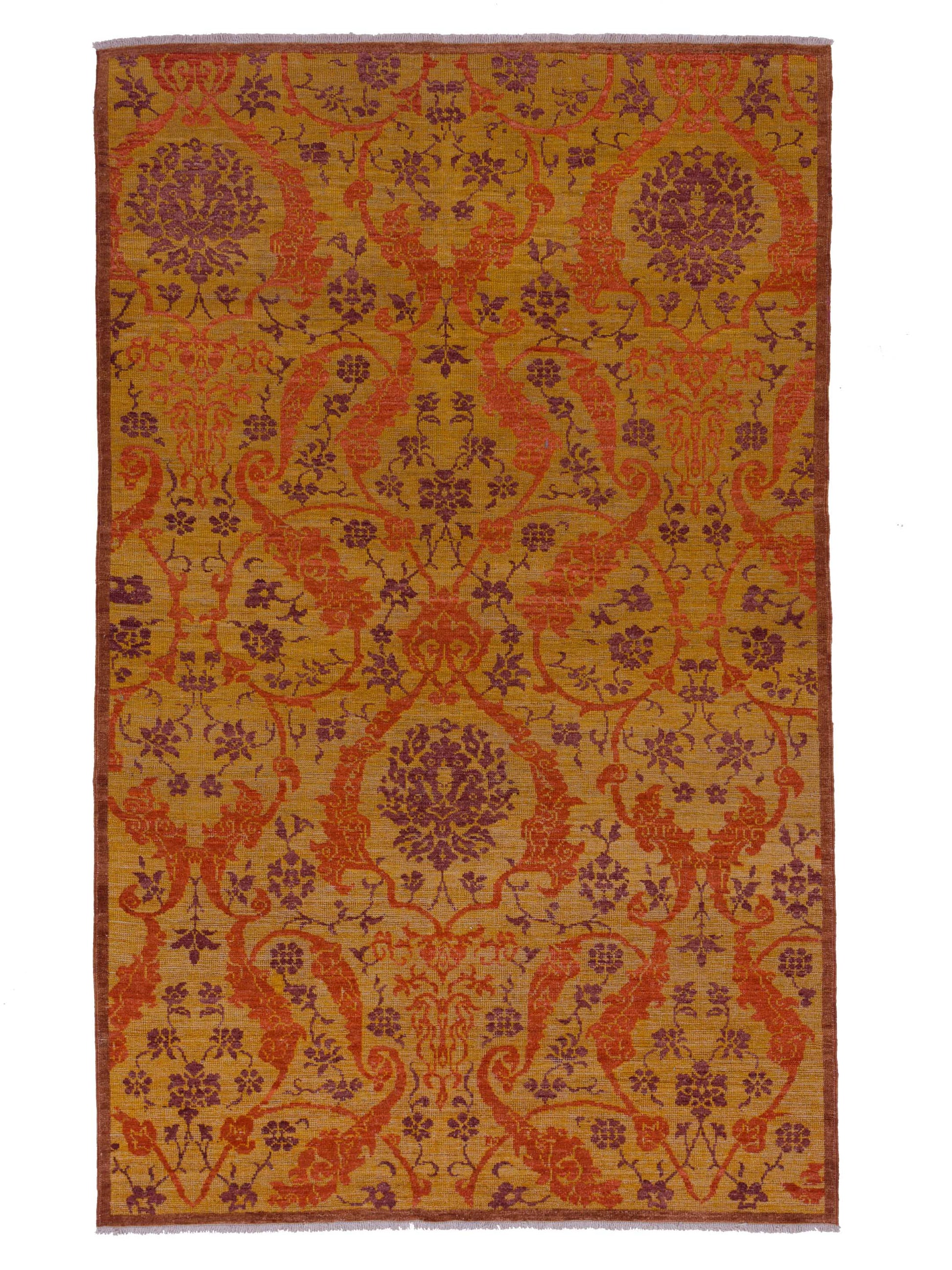 Pasha Defne Orchid Gold Transitional Hand Knotted Rug