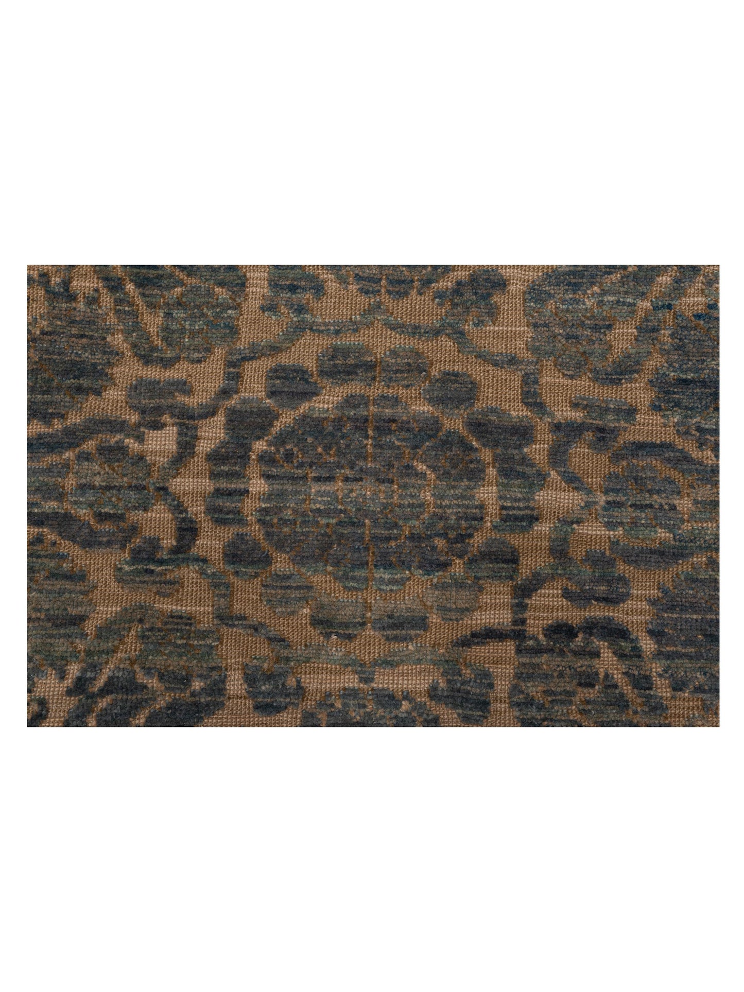 Pasha Defne Lotus Cream Blue Transitional Hand Knotted Rug