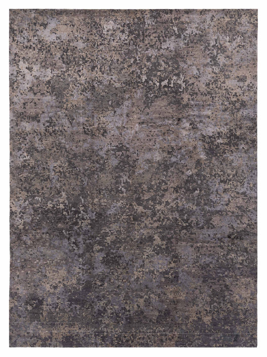 Siena Tibetino 129337 Gray Contemporary Hand Knotted Rug