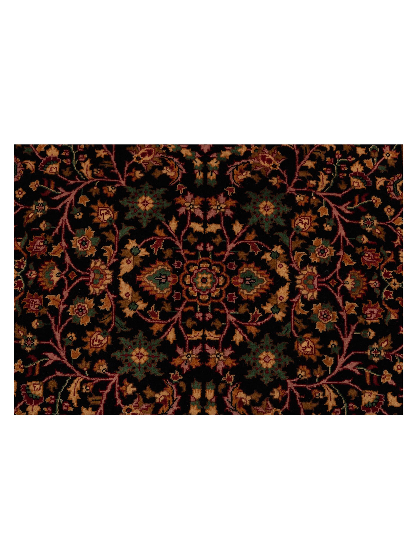 Rajpur Sivas 129430 Black Red Traditional Hand Knotted Rug - 6x9