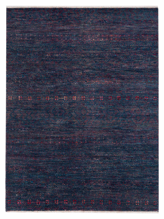 Rajpur Agra 129521 Teal Blue Transitional Hand Knotted Rug