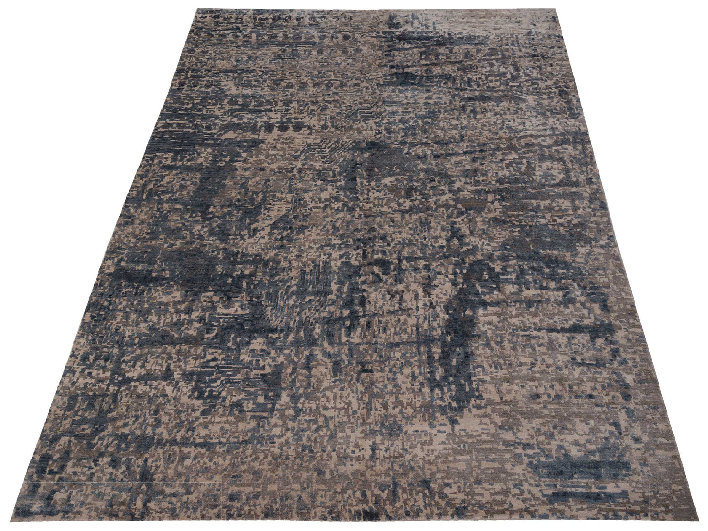 Siena Tibetino 129526 Silver  Contemporary Hand Knotted Rug