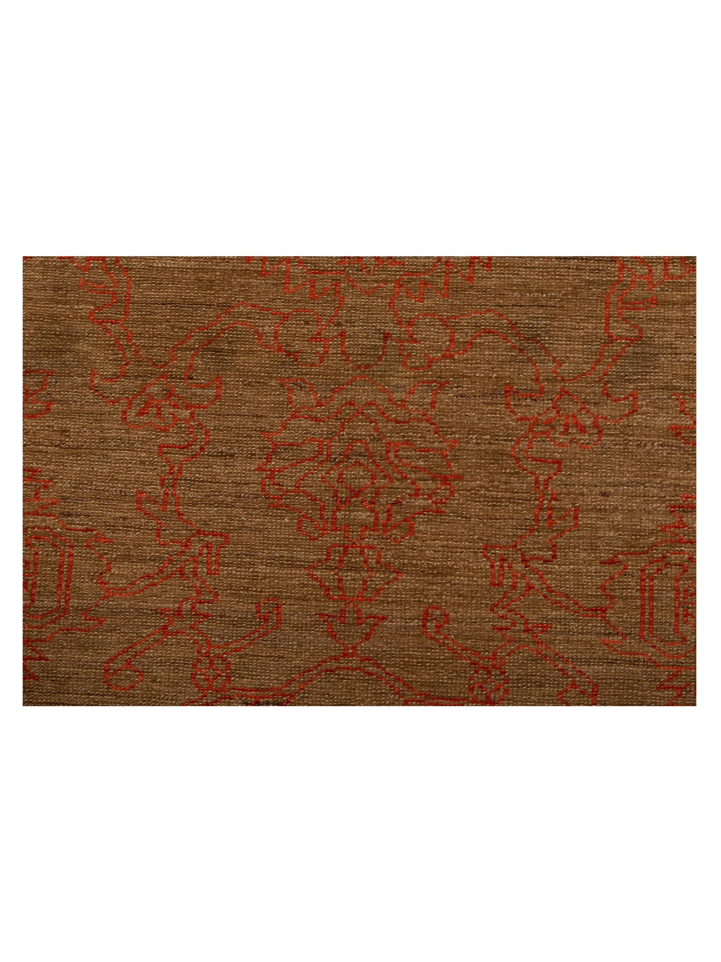 Pasha Ceyhan Jade Brown Orange Transitional Hand Knotted Rug