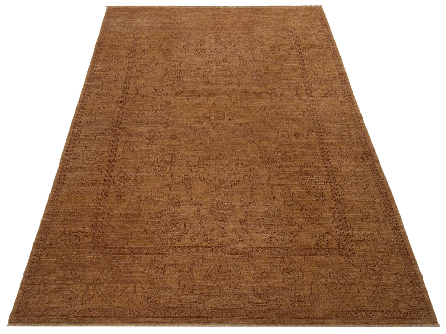 Pasha Ceyhan Jade Light Brown Brown Transitional Hand Knotted Rug