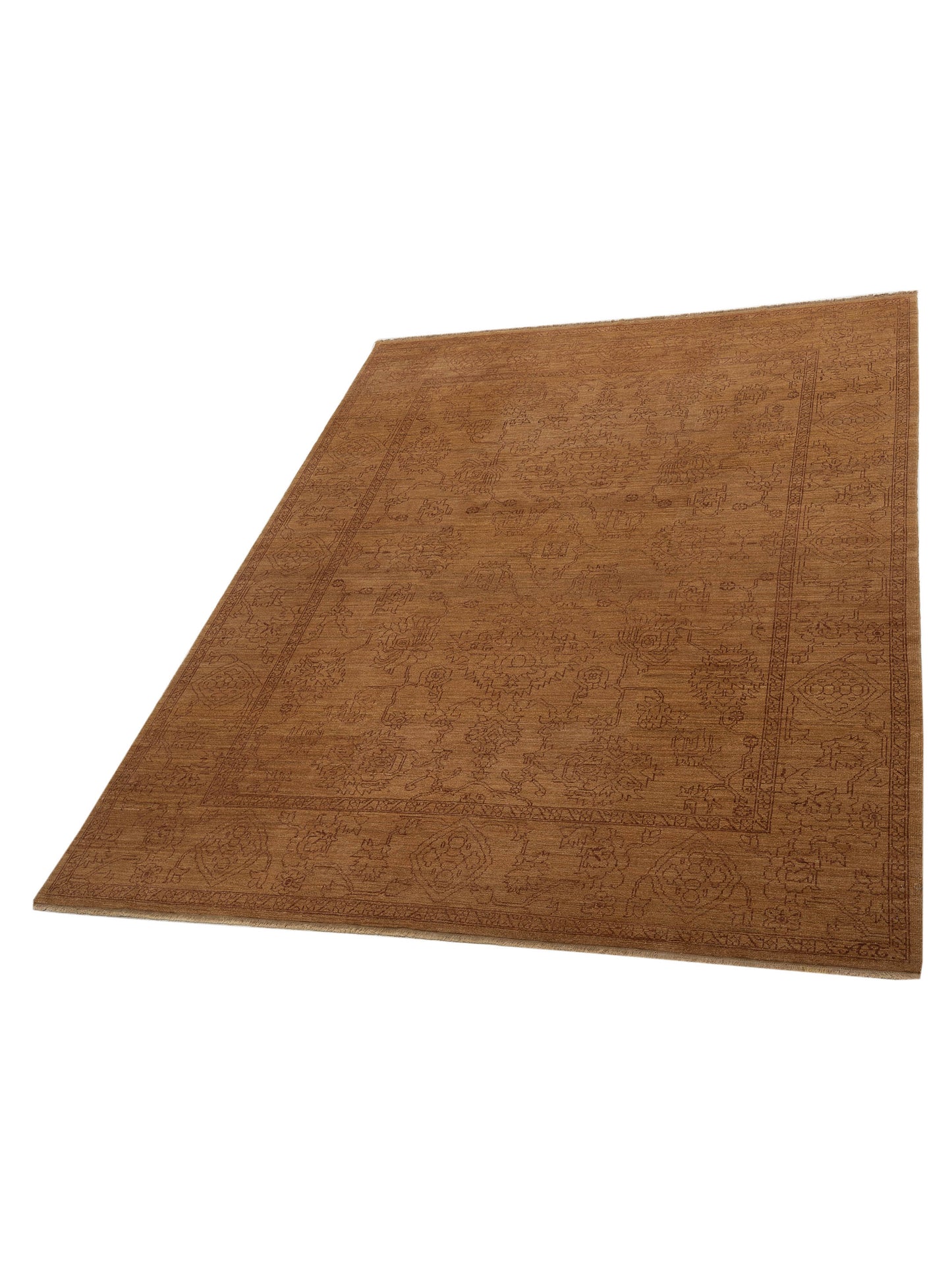 Pasha Ceyhan Jade Light Brown Brown Transitional Hand Knotted Rug