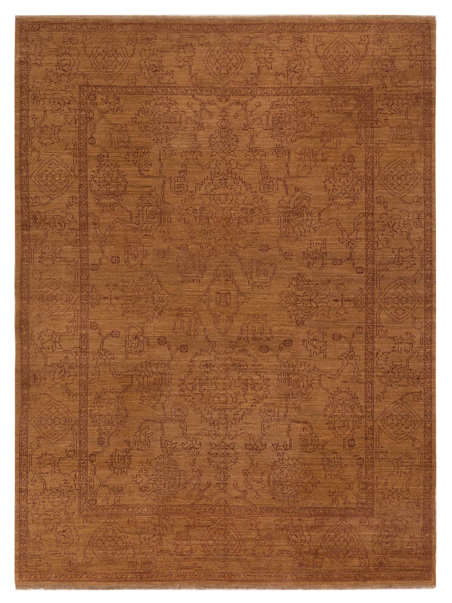 Pasha Ceyhan Jade Light Brown Transitional Hand Knotted Rug