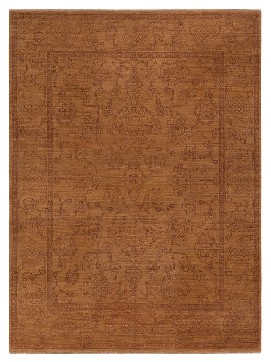 Pasha Ceyhan Jade Light Brown Transitional Hand Knotted Rug