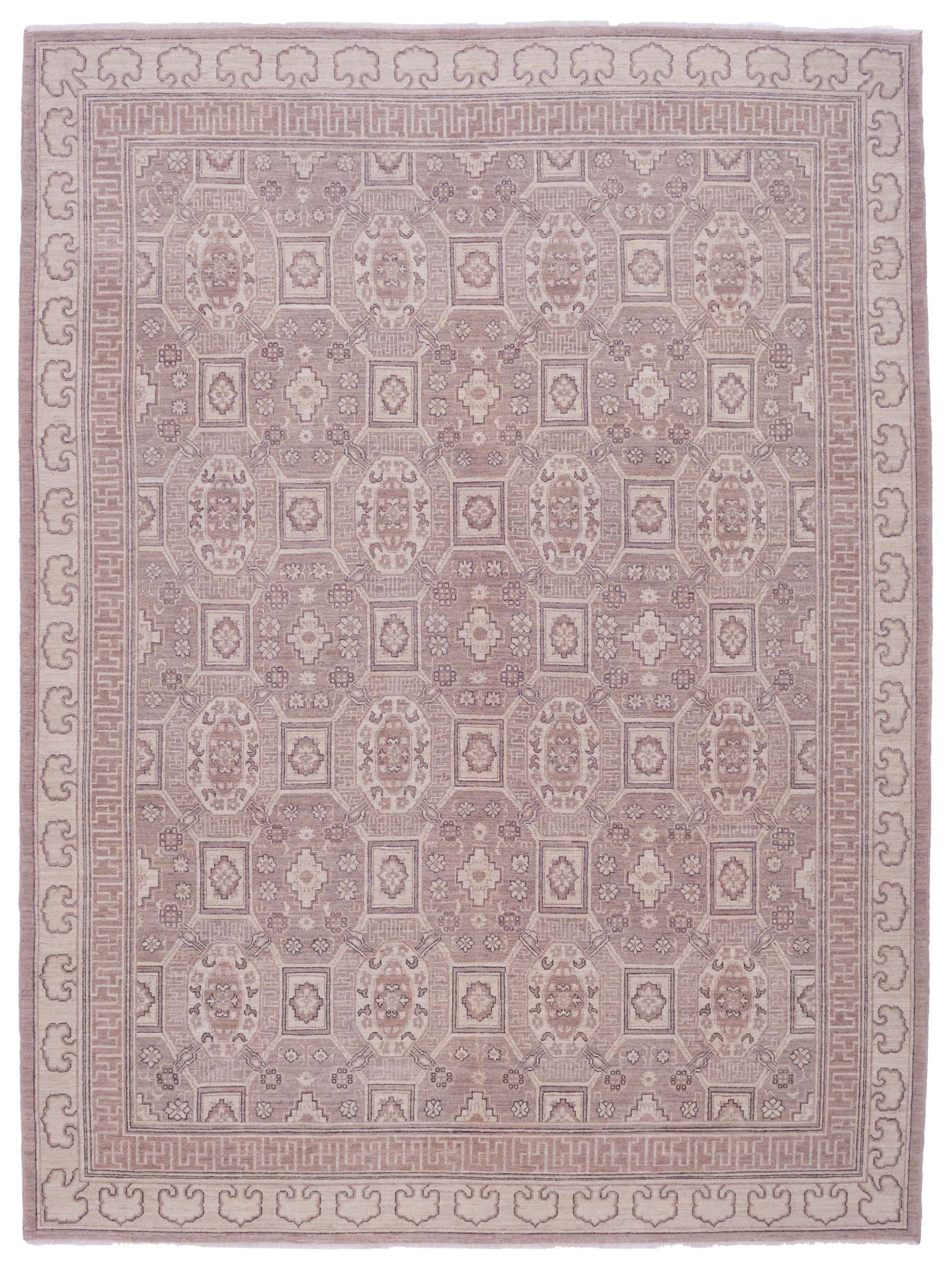 Nomad Laila 129783 Brown Transitional Hand Knotted Rug