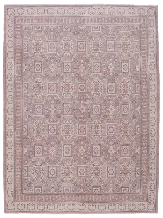 Nomad Laila 129783 Brown Transitional Hand Knotted Rug