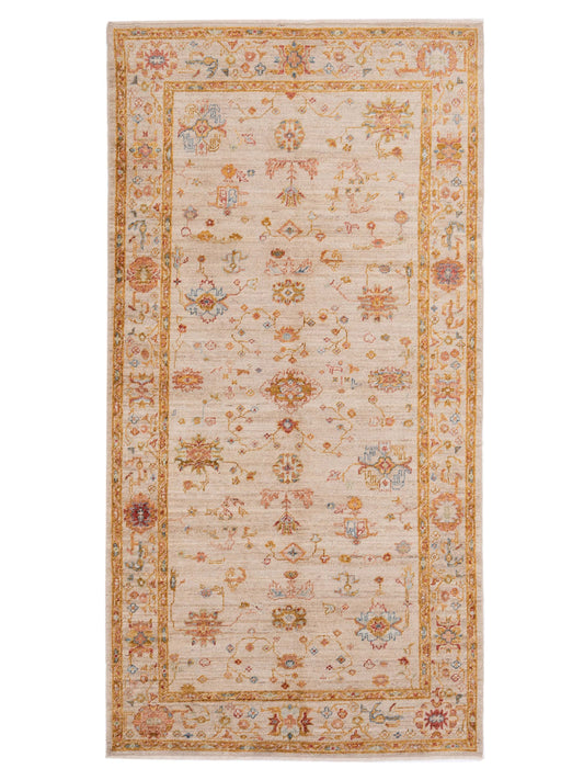 Authentic Angora Oushak Handan Ivory Traditional Hand Knotted Rug