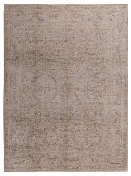 Authentic Angora Oushak Binnaz Silver Traditional Hand Knotted Rug