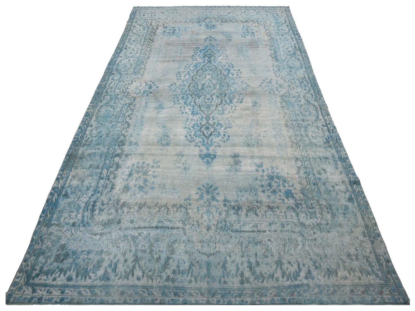 Pasha Vintage 130321 Blue  Transitional Hand Knotted Rug