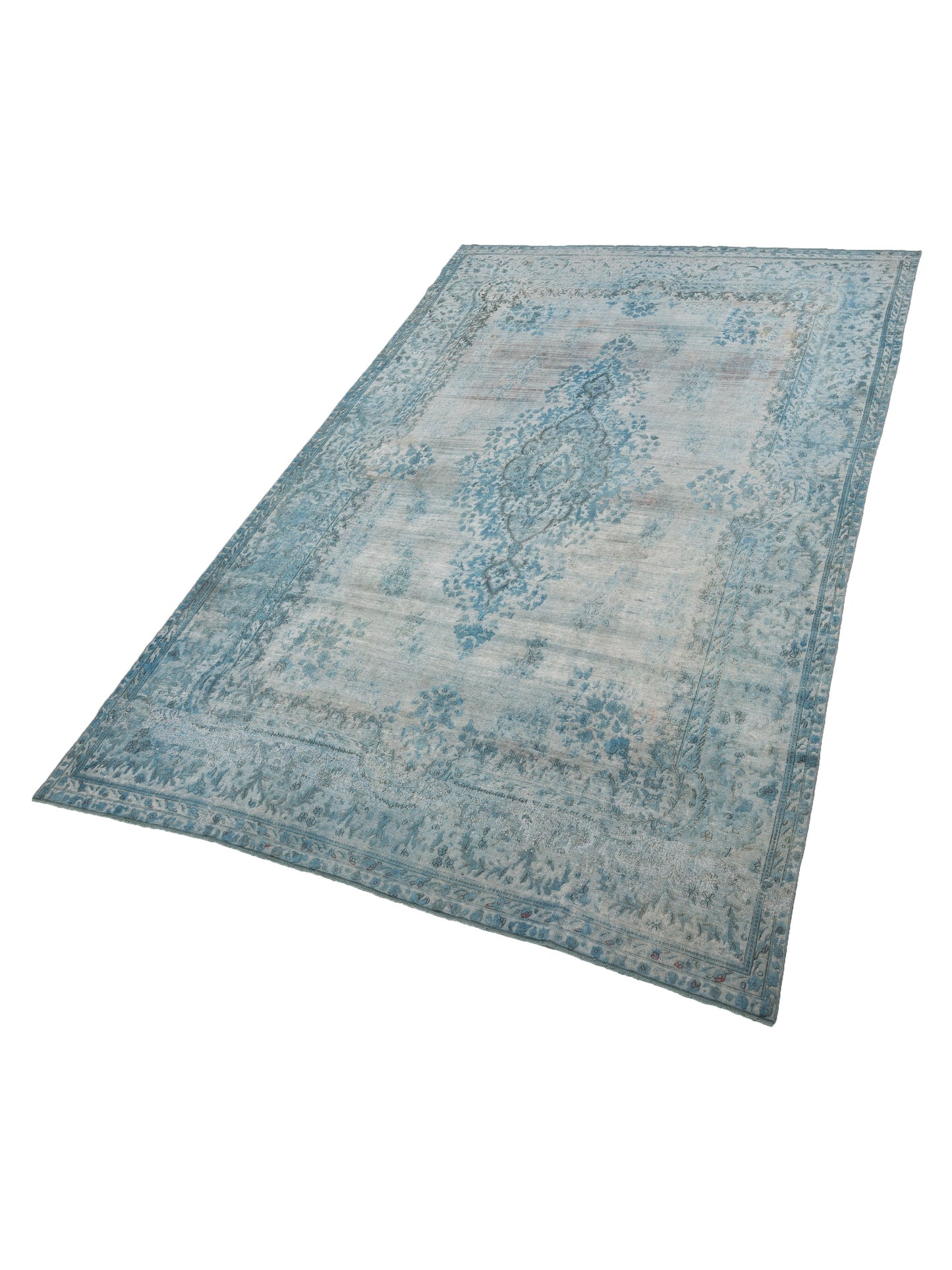 Pasha Vintage 130321 Blue  Transitional Hand Knotted Rug