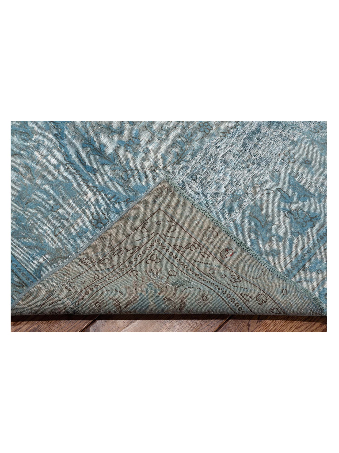 Pasha Vintage 130321 Blue  Transitional Hand Knotted Rug