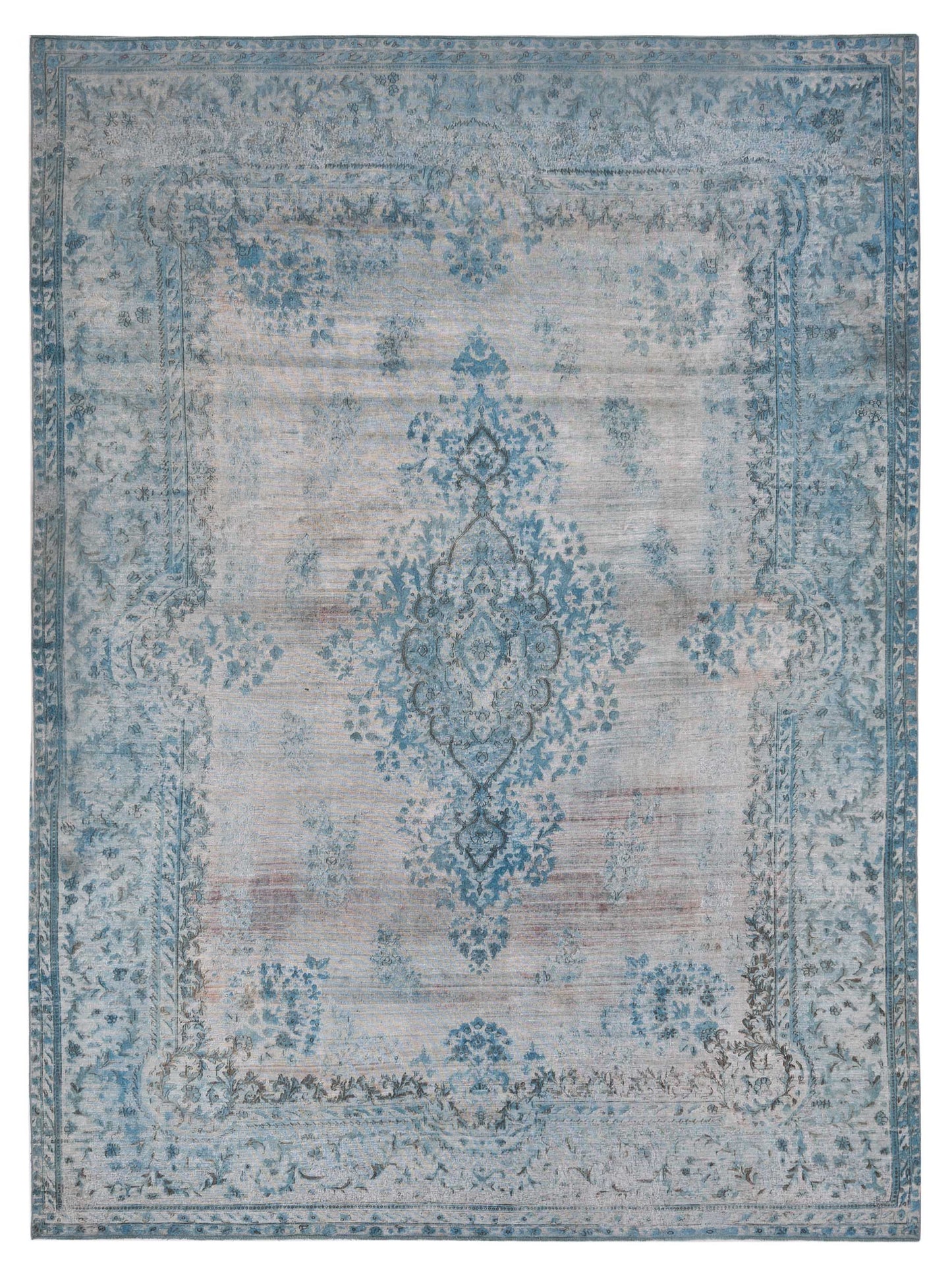 Pasha Vintage 130321 Blue Transitional Hand Knotted Rug