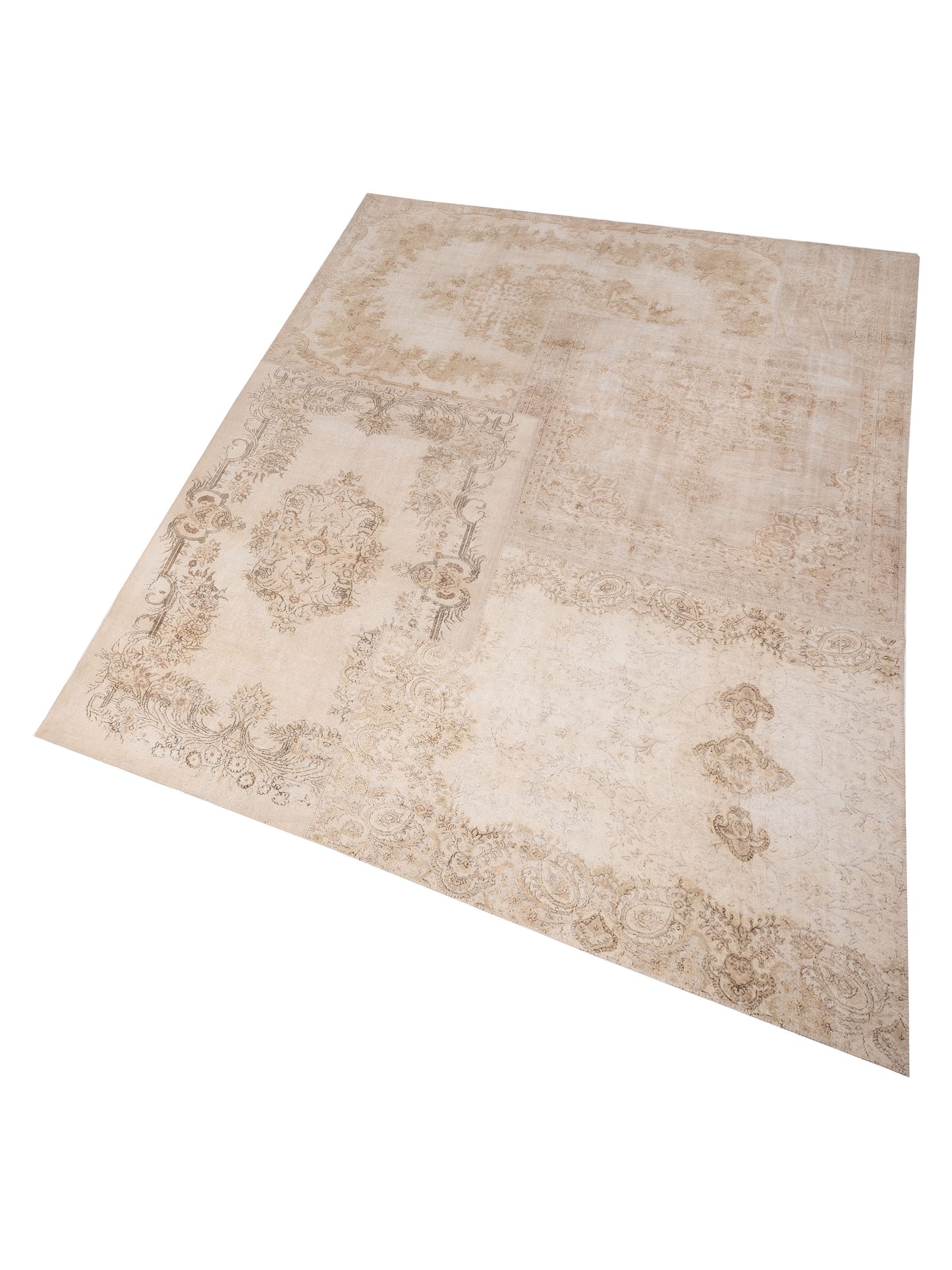 Pasha Turkish Vestige Patchwork 130961 Natural  Contemporary Hand Knotted Rug