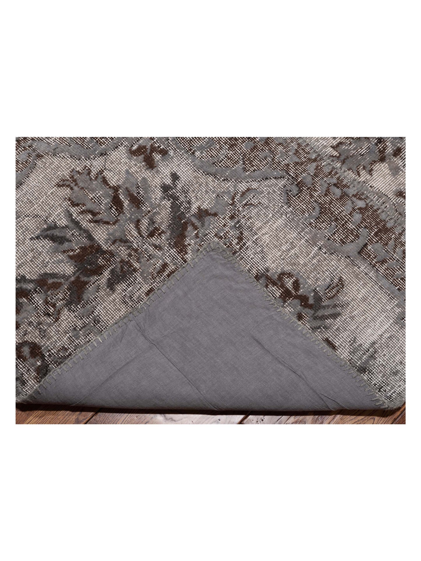 Pasha Turkish Vestige Patchwork 130965 Gray  Contemporary Hand Knotted Rug